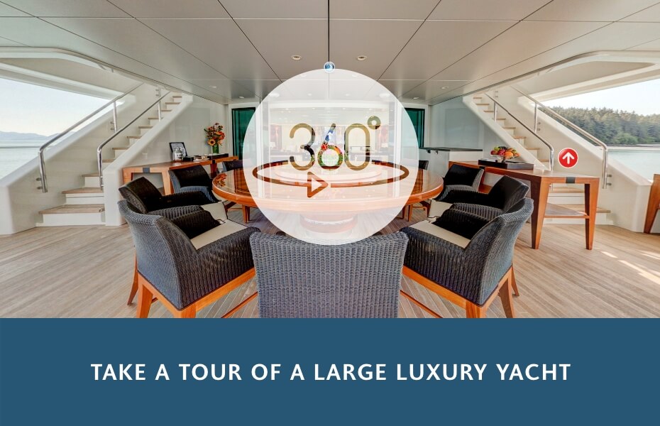 360° Tour of a Large Luxury Yacht